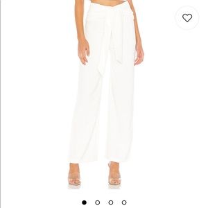 Jordayn Tie Waist Pants in White